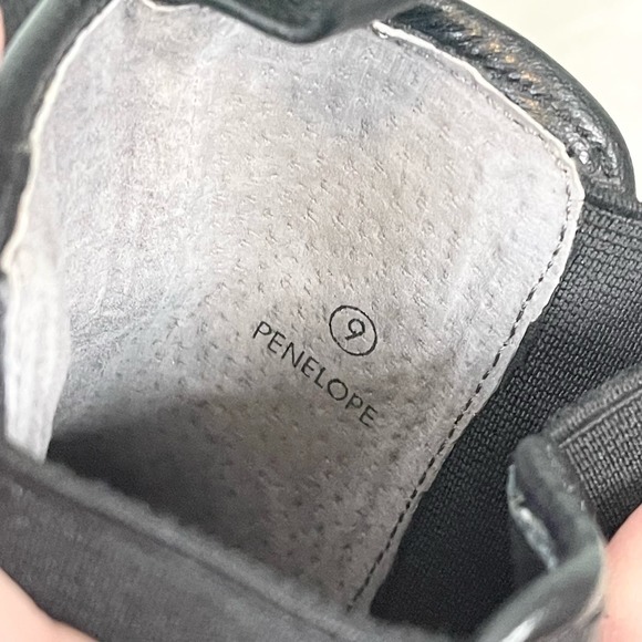 Yosi Samra YS Women's Black Leather Block Heel Penelope Ankle Boots Size 9 NWOT - Picture 9 of 9